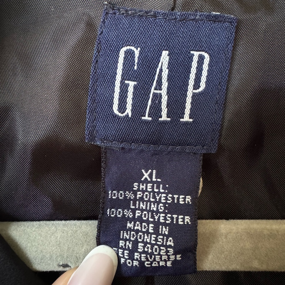 Gap Button Down Rain Shacket In Black - Size Xl - image 8